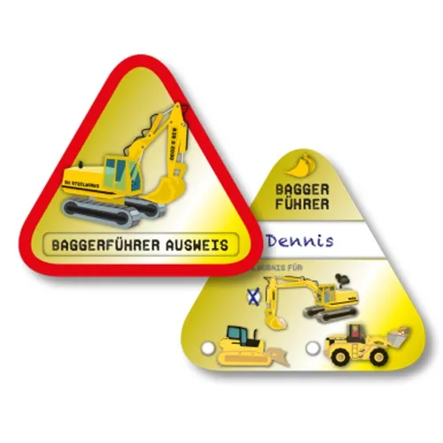 Baustelle - 6 Baggerführer Ausweise