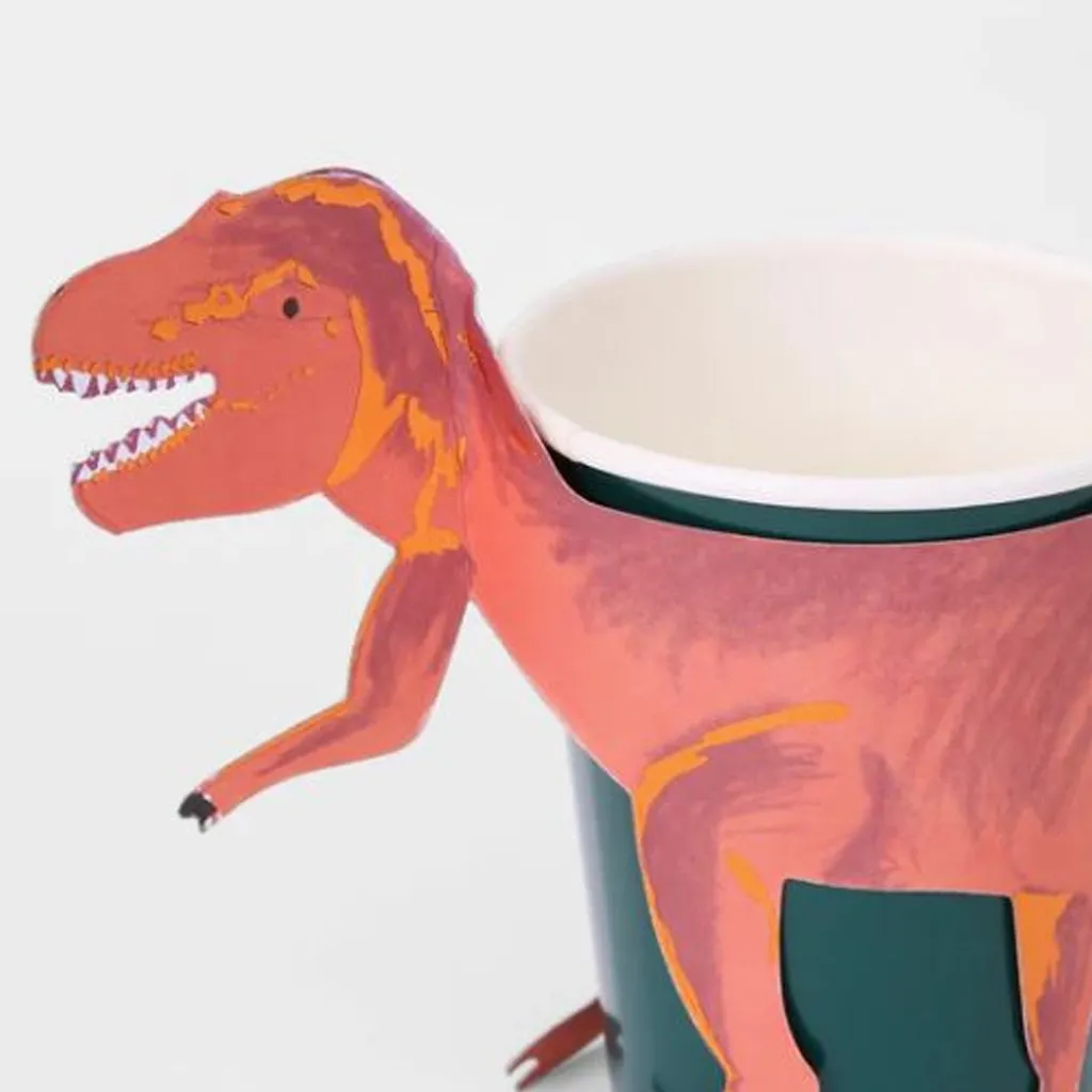 Dinosaurier, Spielzeug, Becher, Motiv-Tropen, Papierbecher