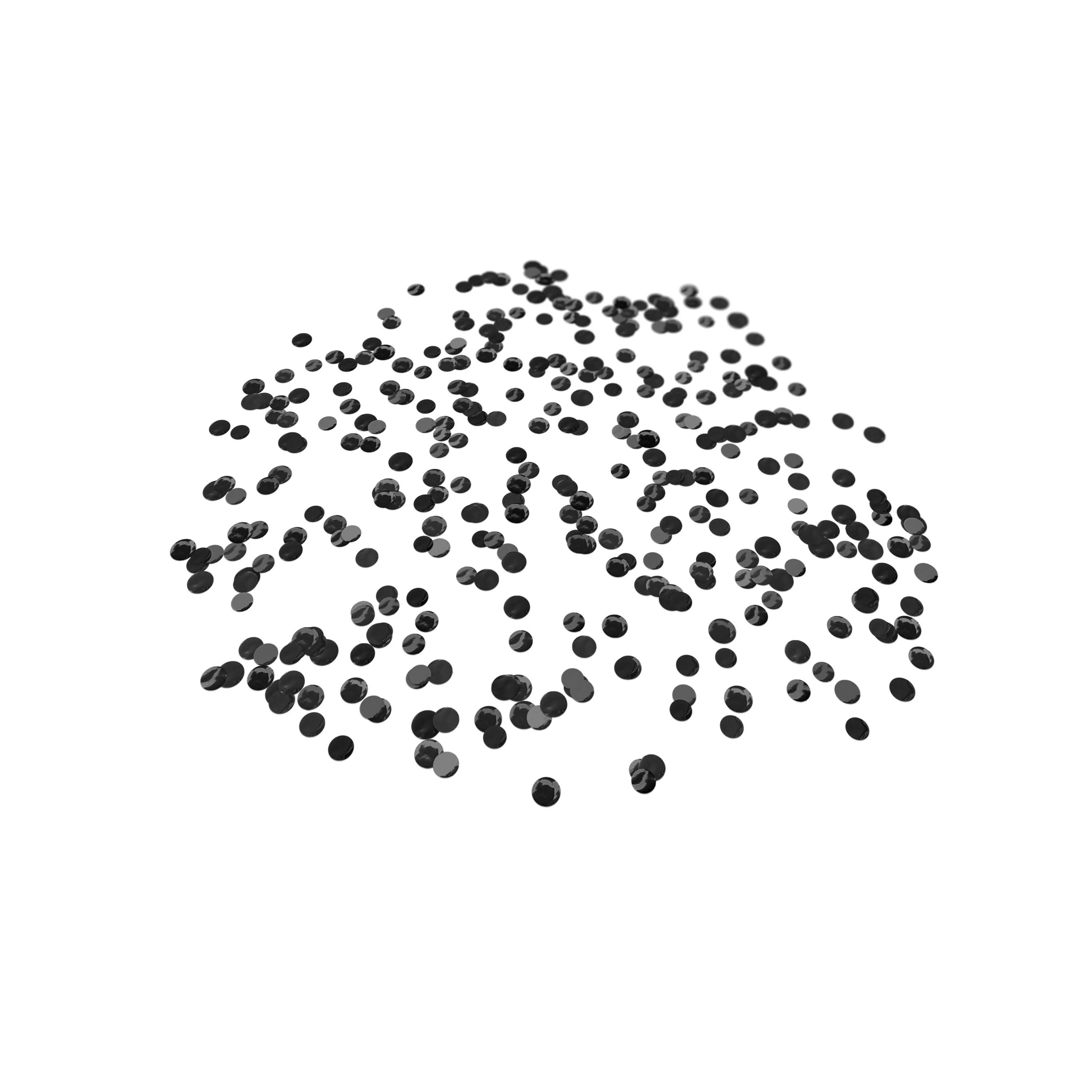 Folienkonfetti 1cm Rund 100g Schwarz