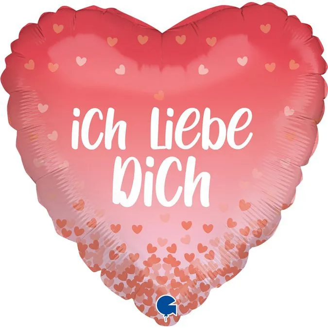 Folienballon "Ich Liebe Dich" Herz 45cm