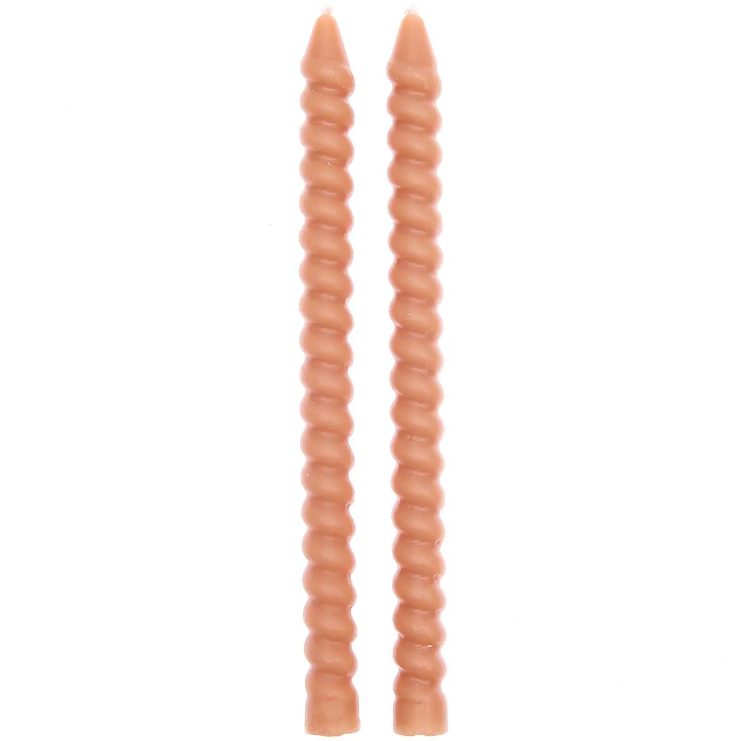 2 Spiralkerzen - Toffee je Ø 1,4cm
