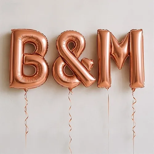 Balloon, Roségold, Dekoration, Garnitur, Ballon