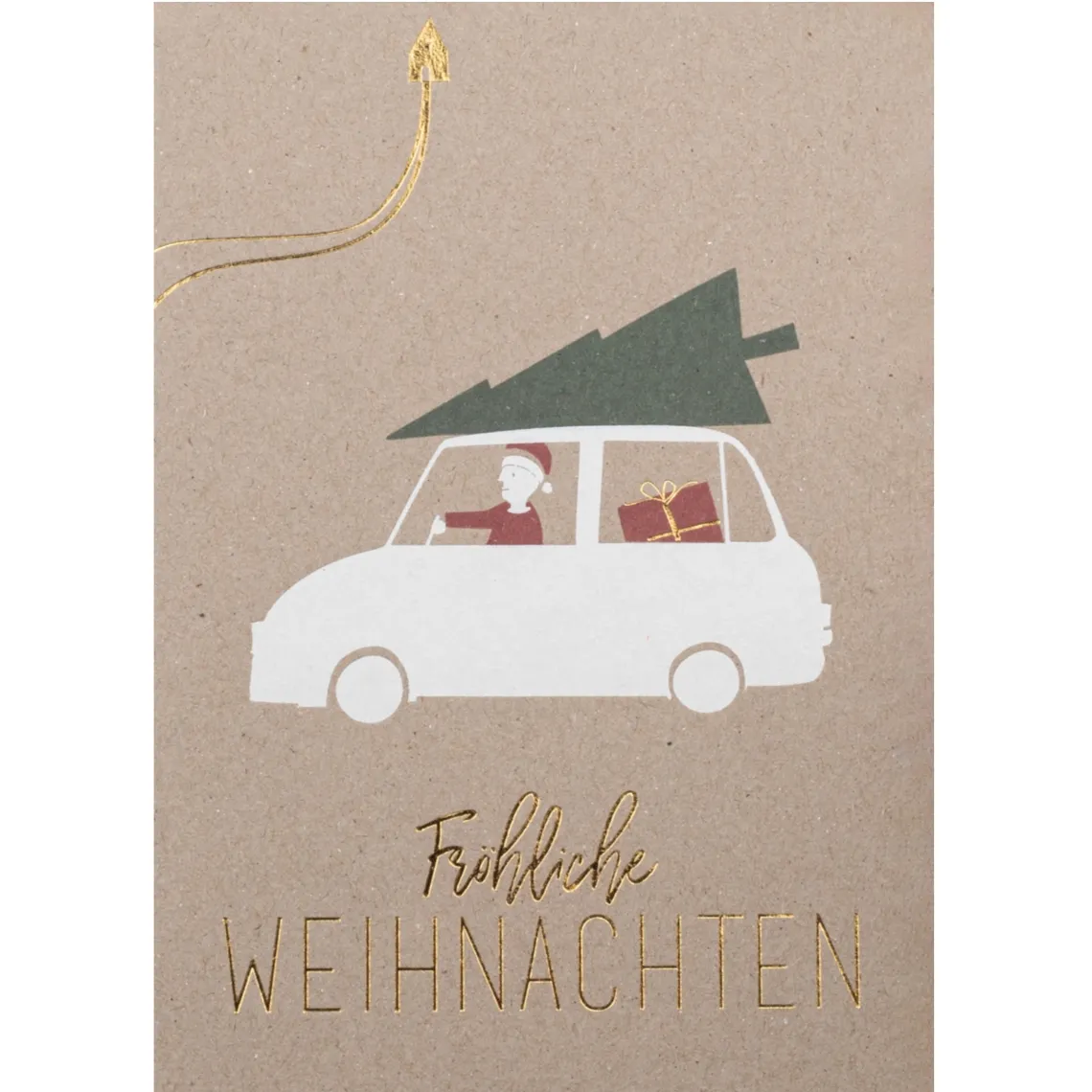 Räder Design - Grußkarte "Fröhliche Weihnachten" Auto