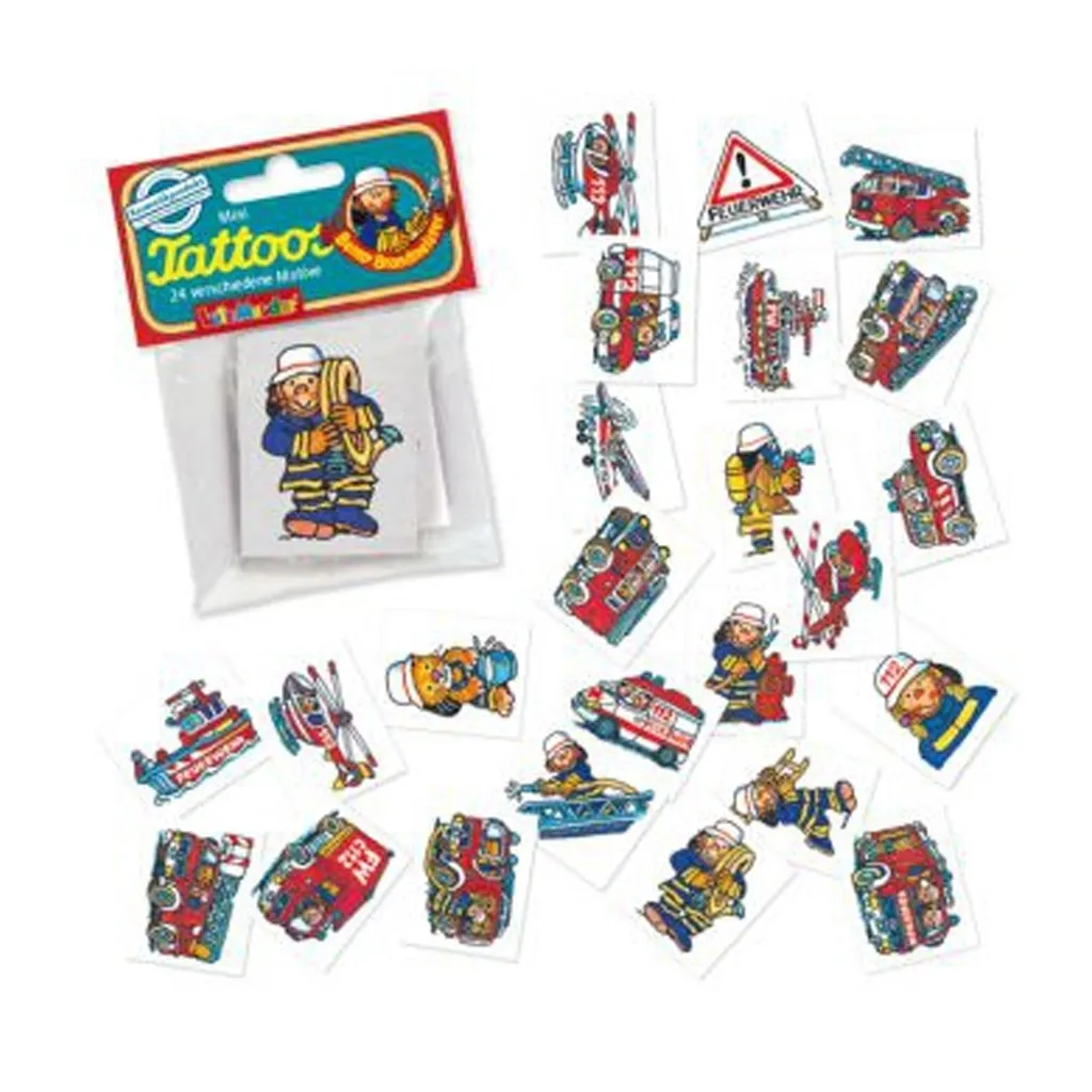 Feuerwehr - 24 Mini-Tattoos "Benny Brandmeister"