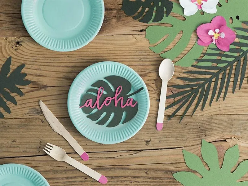 Aloha - 6 Blätter Platzkarten