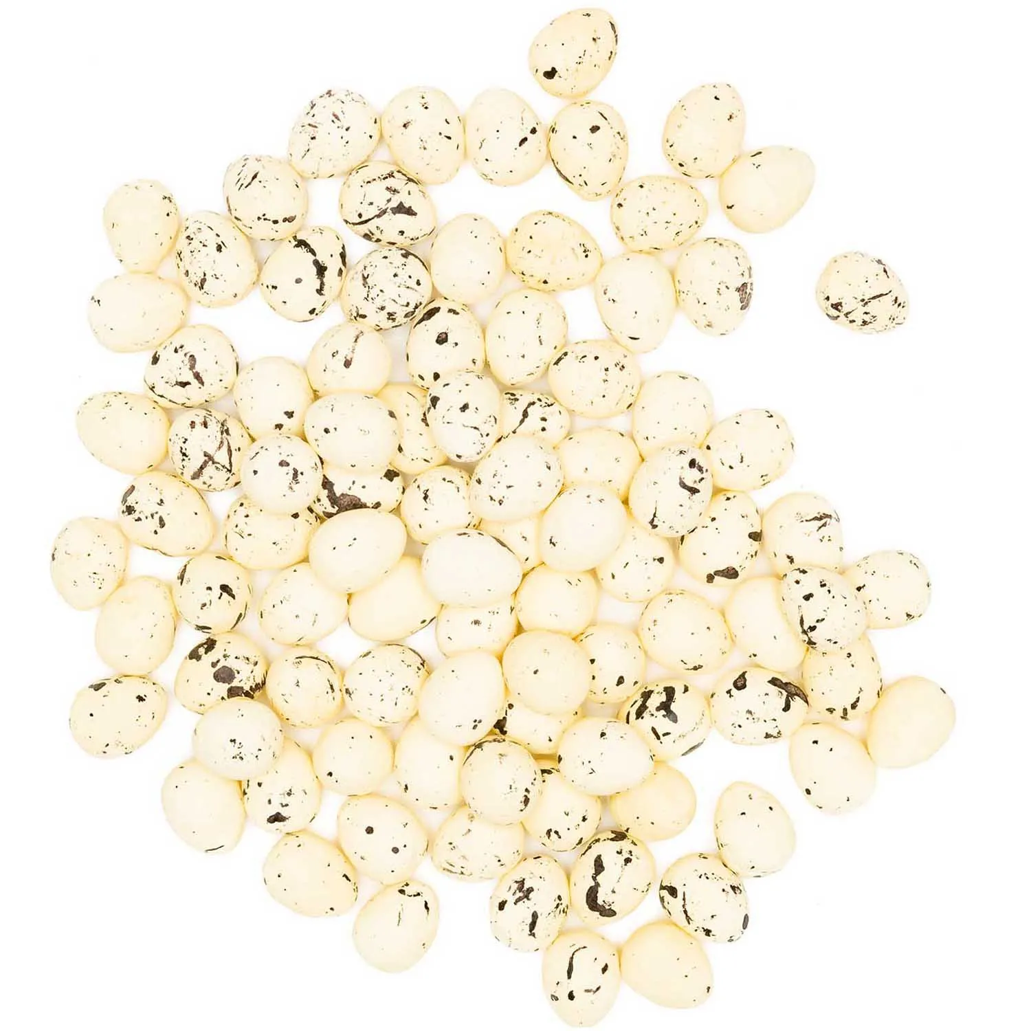 100 Dekoeier, Creme/Schwarz