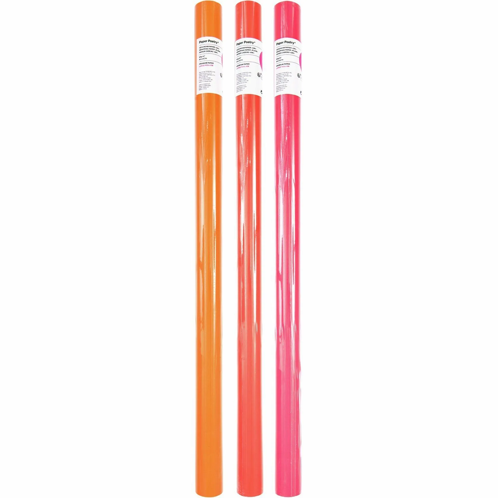 Geschenkpapier auf Rolle "Rot" 8 m