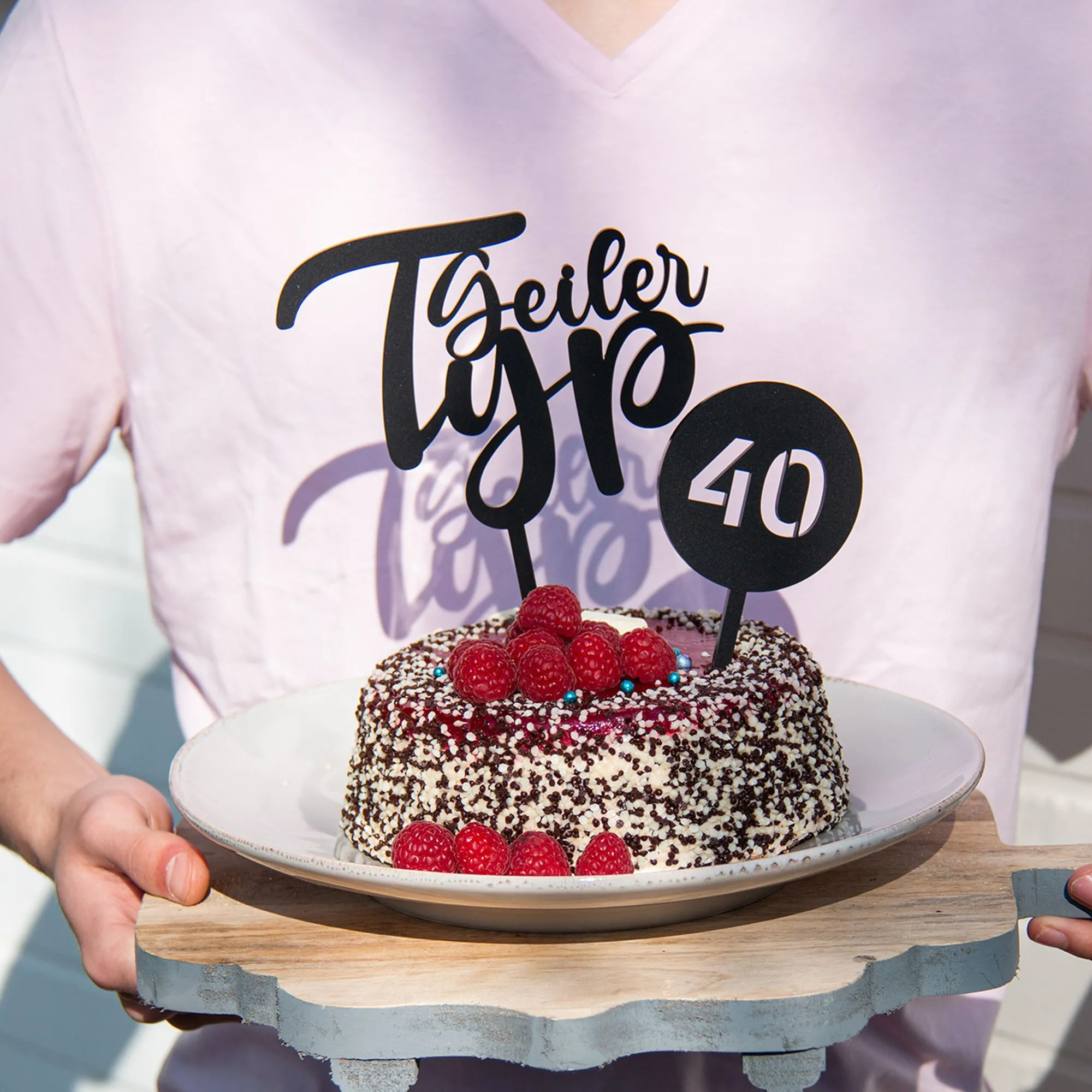 Cake Topper Geiler Typ Set "Zahl" Acryl