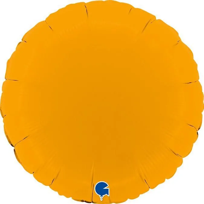 Folienballon Rund Matte Senfgelb 45cm