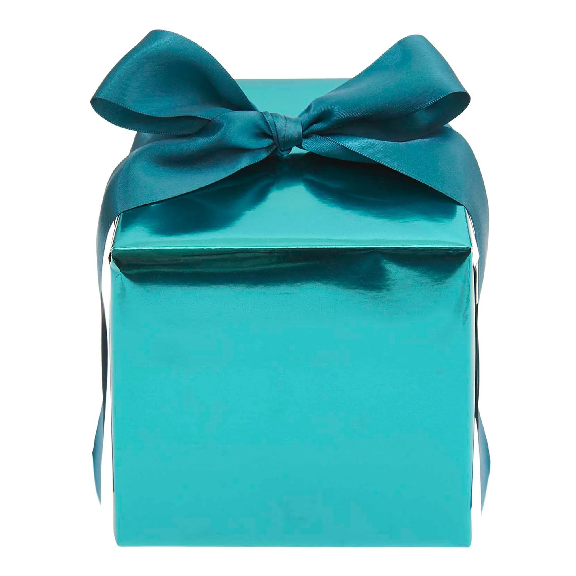 Geschenkpapier auf Rolle, Metallic Petrol Glänzend 2m