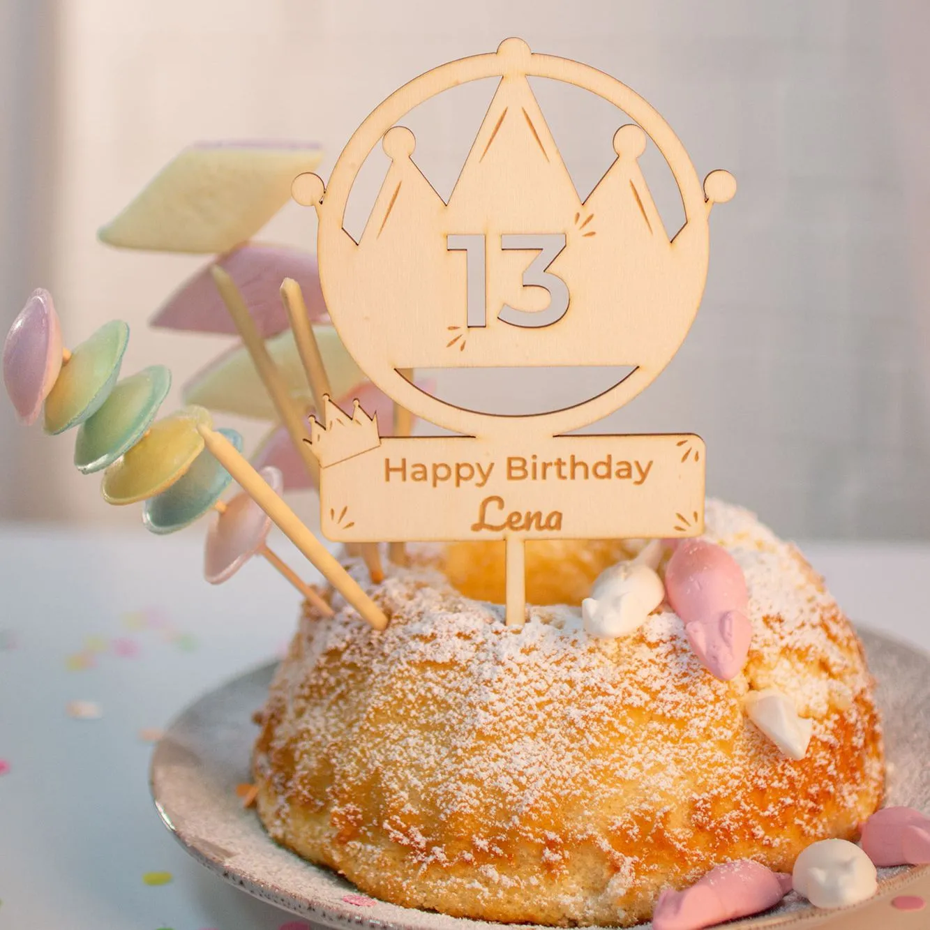 Cake Topper Ballon Krone