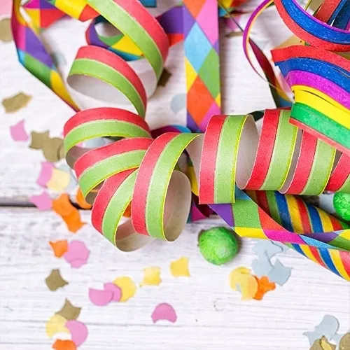 Konfetti, Party Dekoration, Rasch Kinderspaß, Seidenband, Schleifenband