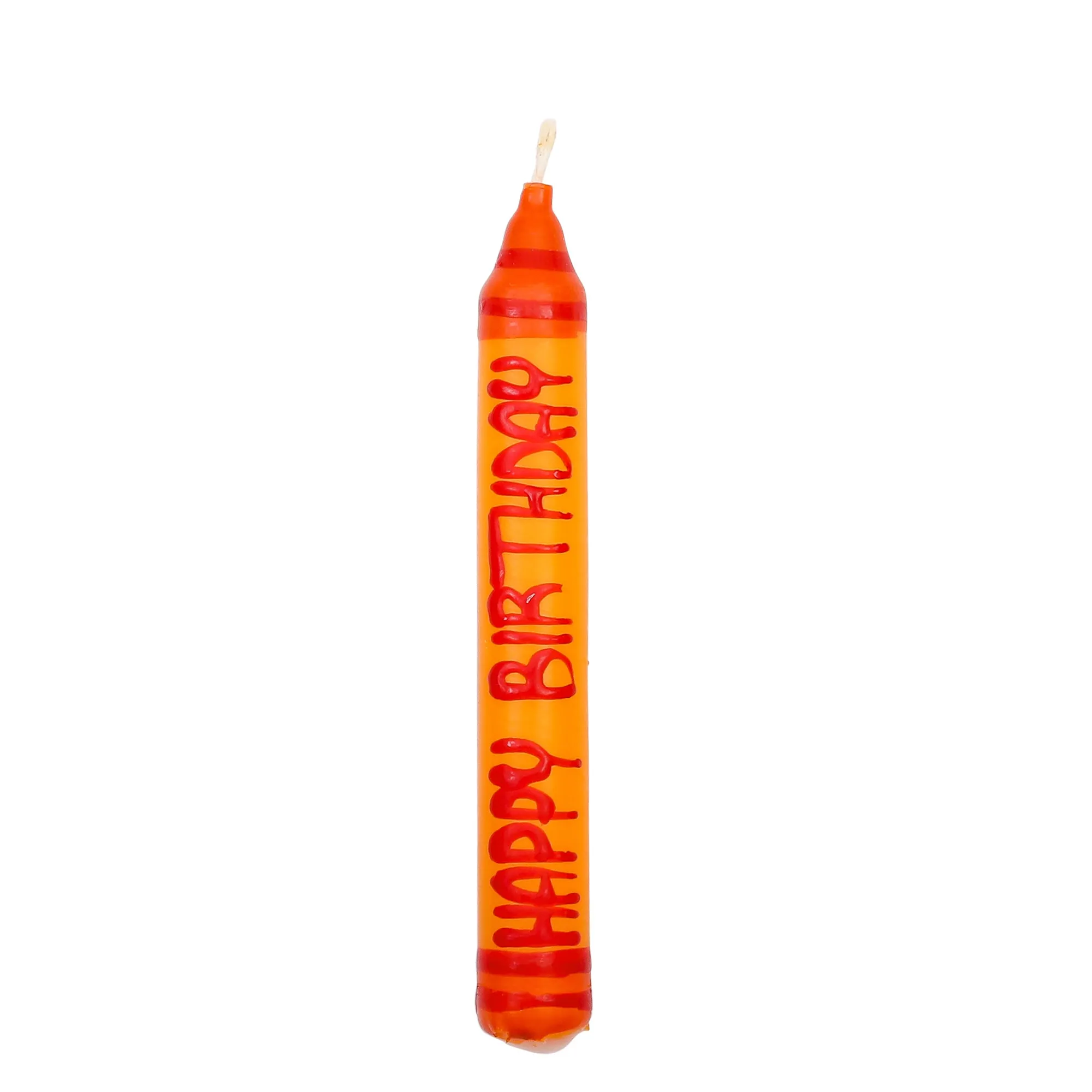 Ahrens - Geburtstagskerze "Happy Birthday", Orange