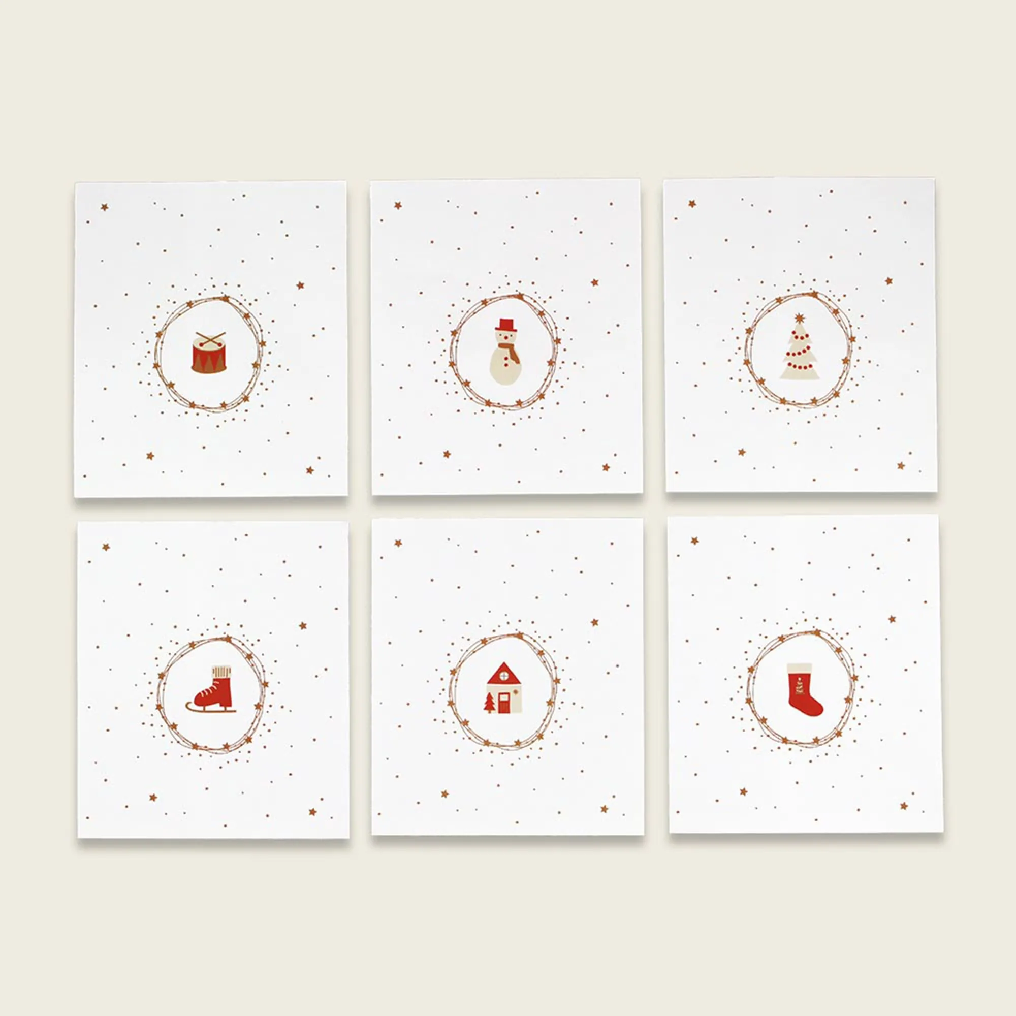 Geschenk- und Adventskalendertütchen 24er Set verschiedene Motive