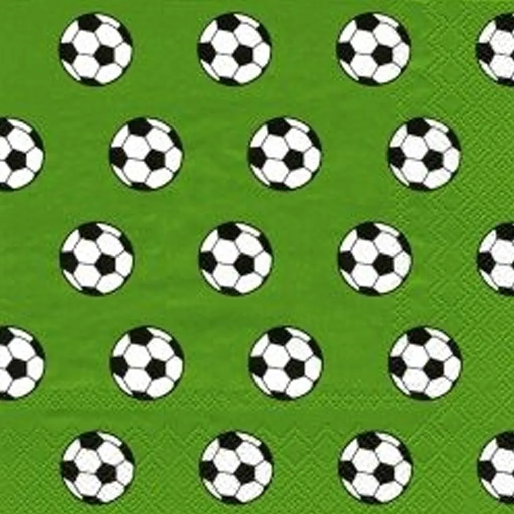 Fußball - 20 grüne Servietten