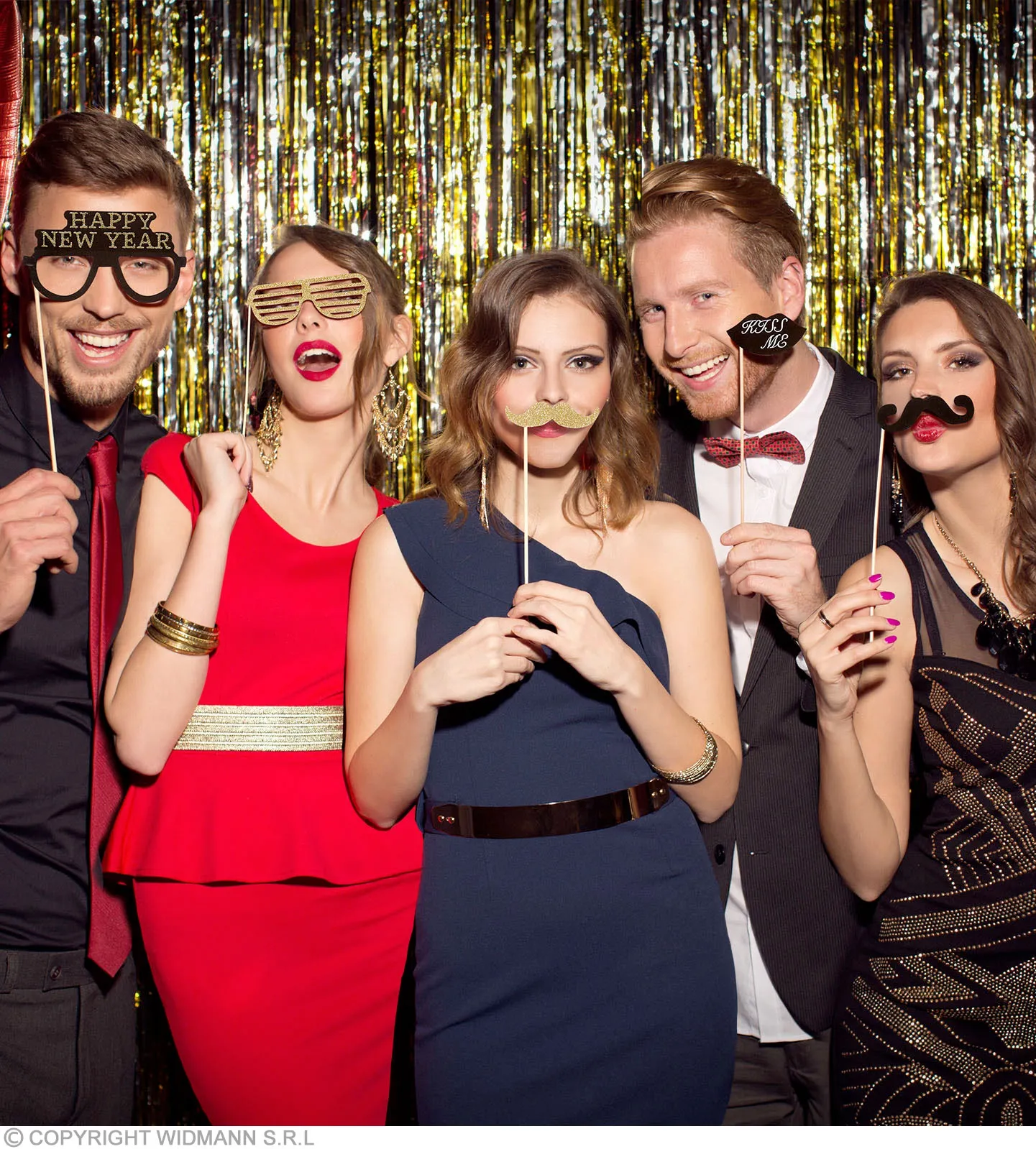 Silvester - Requisiten für Fotobox, 20 teilig