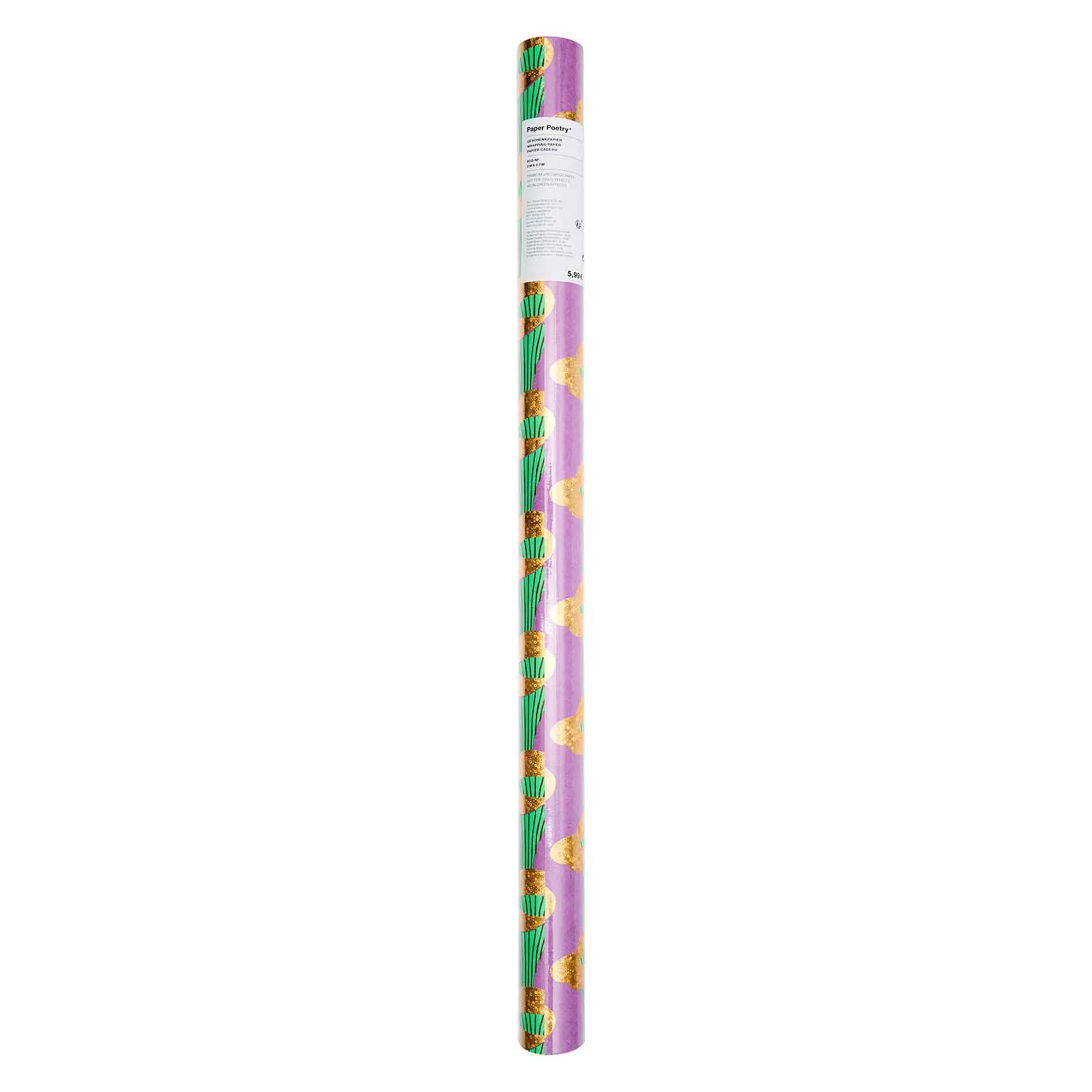 Geschenkpapier auf Rolle "Pfifferlinge" Violett 2m