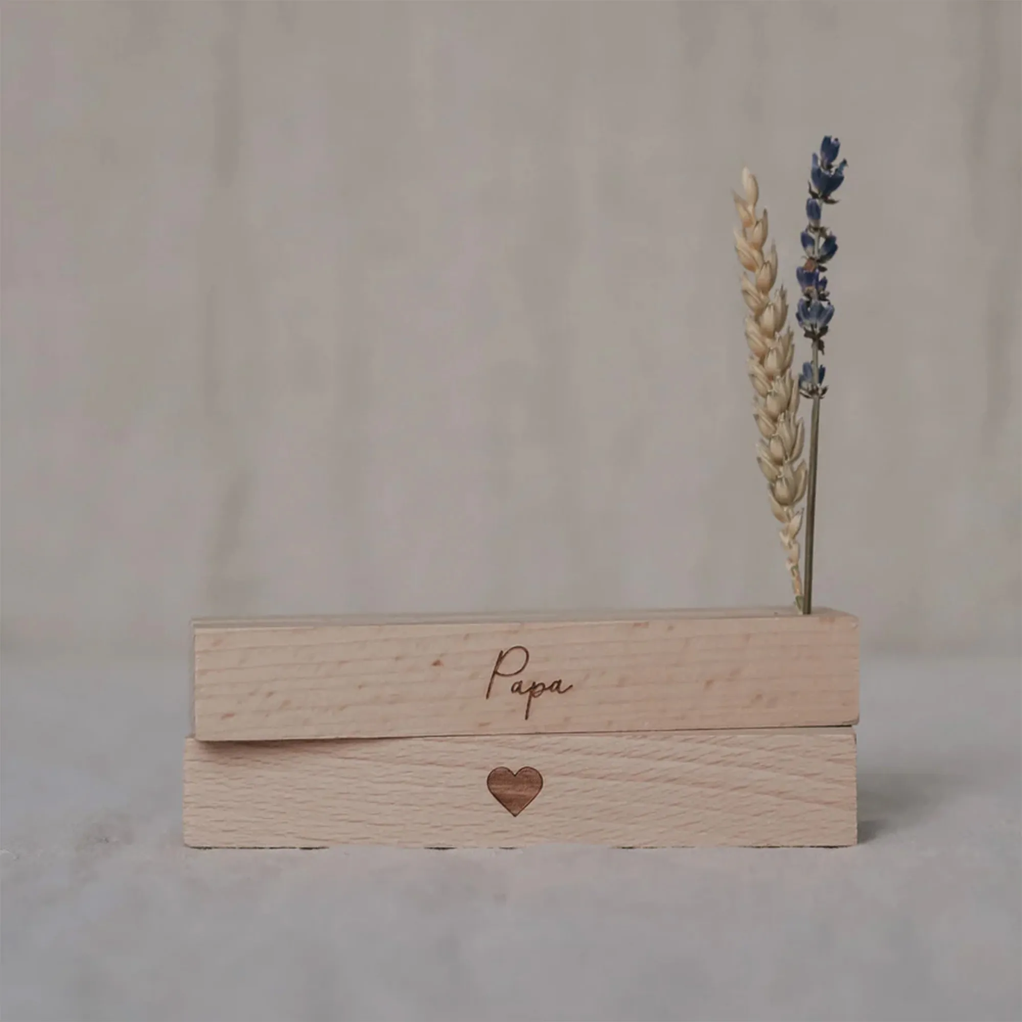 Eulenschnitt - Karten- und Trockenblumenständer "Papa"