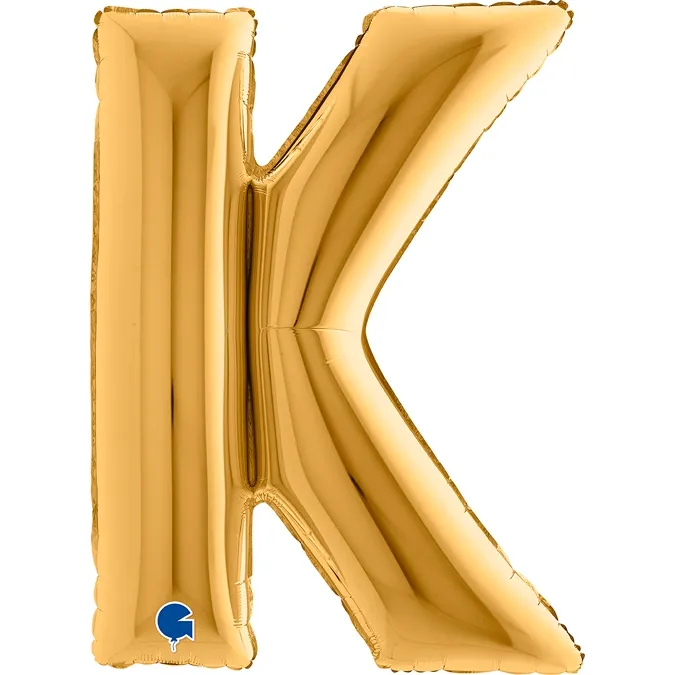 Folienballon Buchstabe K Gold 100cm